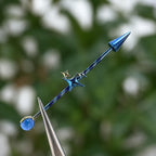 Celestial Arrow titanium industrial barbell, detail view 4
