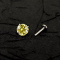 ETSY 4574941013 | IMAGE 3 | Citrine Moissanite Flat Back Stud