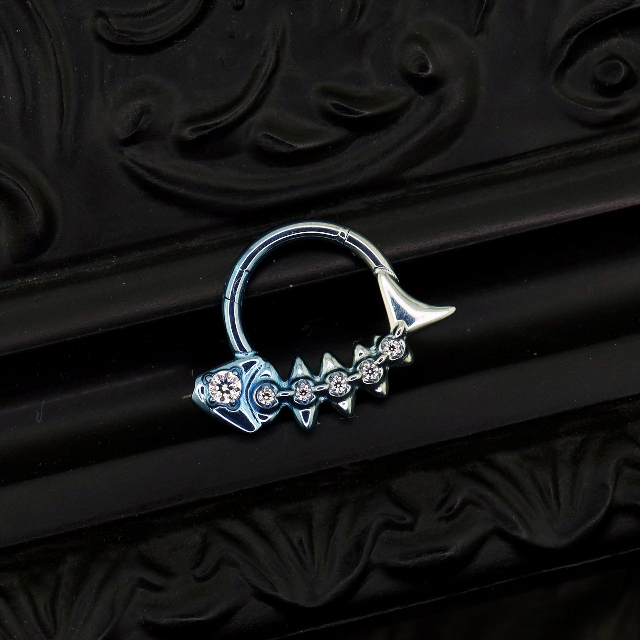 Titanium Fishbone Septum Clicker detail 5