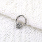 Titanium Paw Print Septum Clicker detail 5