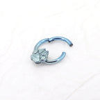 Titanium Paw Print Septum Clicker detail 6