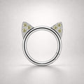 Titanium Crystal Cat Ear Septum Clicker detail 6
