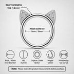 Titanium Crystal Cat Ear Septum Clicker detail 10