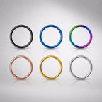 Titanium Double Hoop Septum Clicker detail 4