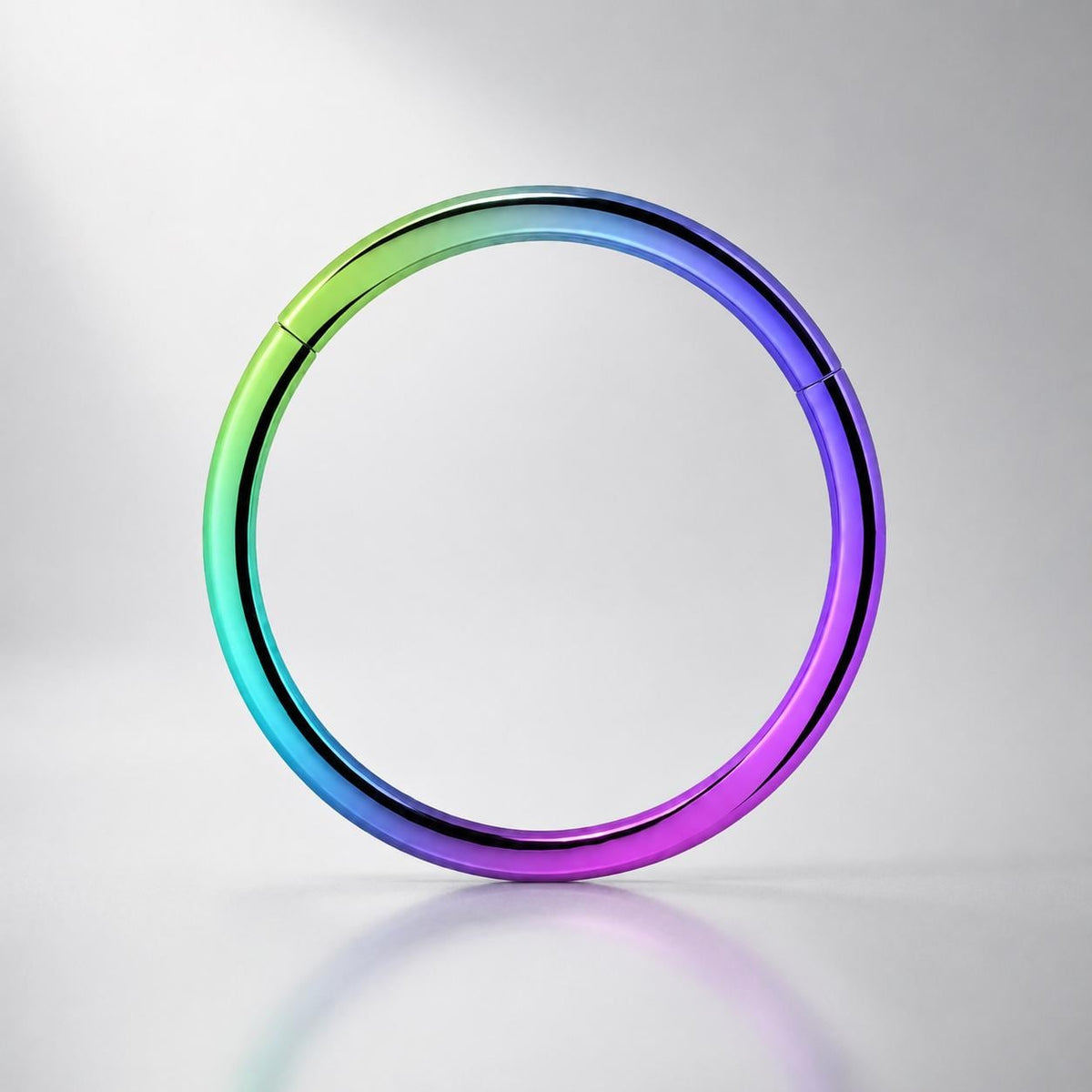 Titanium Double Hoop Septum Clicker detail 9