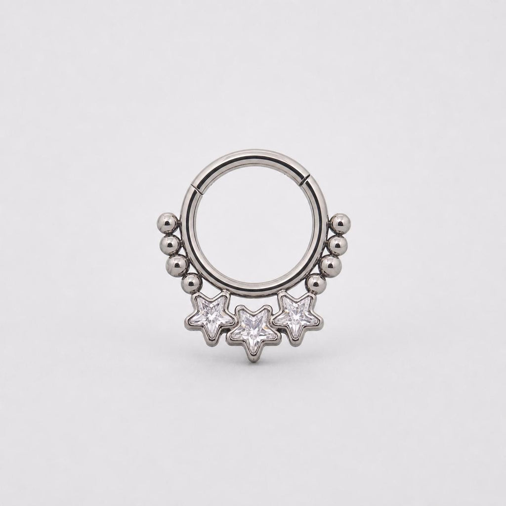 Titanium Triple Star Septum Clicker detail 6