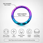 Titanium Geometric Faceted Septum Clicker detail 9