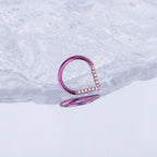 Titanium CZ Teardrop Septum Clicker detail 3
