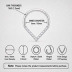 Titanium CZ Teardrop Septum Clicker detail 8