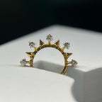 Titanium Spike CZ Septum Clicker detail 4