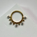 Titanium Spike CZ Septum Clicker detail 5