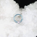 Titanium Sweetheart CZ Septum Clicker detail 3