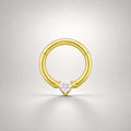 Titanium Sweetheart CZ Septum Clicker detail 7