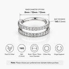 Titanium Double Row CZ Septum Clicker detail 11