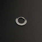 Titanium Pavé CZ Septum Clicker detail 7