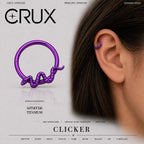 Titanium Snake Septum Clicker