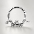 Titanium Snake Septum Clicker detail 6