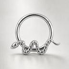 Titanium Snake Septum Clicker detail 6