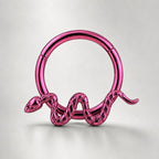 Titanium Snake Septum Clicker detail 8
