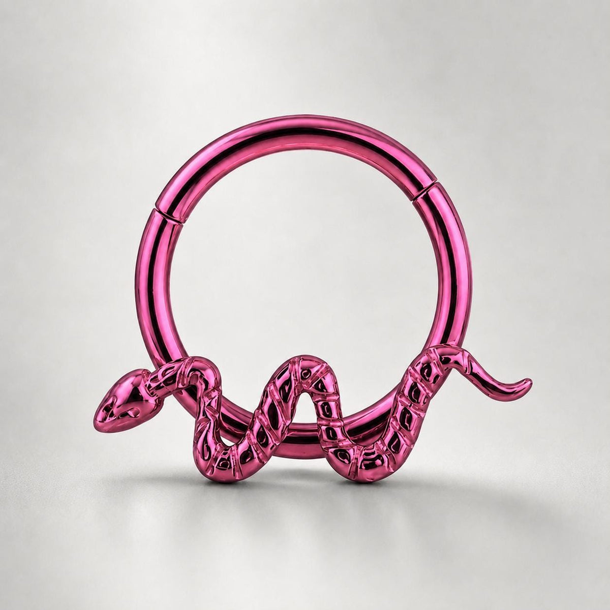 Titanium Snake Septum Clicker detail 8