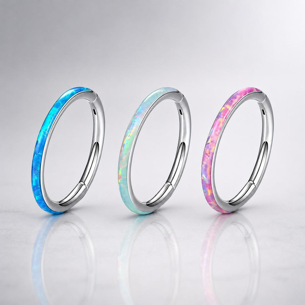 Titanium Opal Septum Clicker detail 5