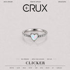 Titanium Opal Heart Septum Clicker