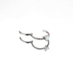 Titanium Opal Heart Septum Clicker detail 3
