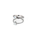 Titanium Opal Heart Septum Clicker detail 6