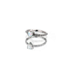 Titanium Opal Heart Septum Clicker detail 6
