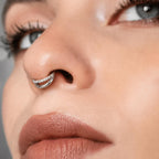 Titanium Double Layer CZ Septum Clicker detail 2