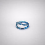 Titanium Double Layer CZ Septum Clicker detail 5