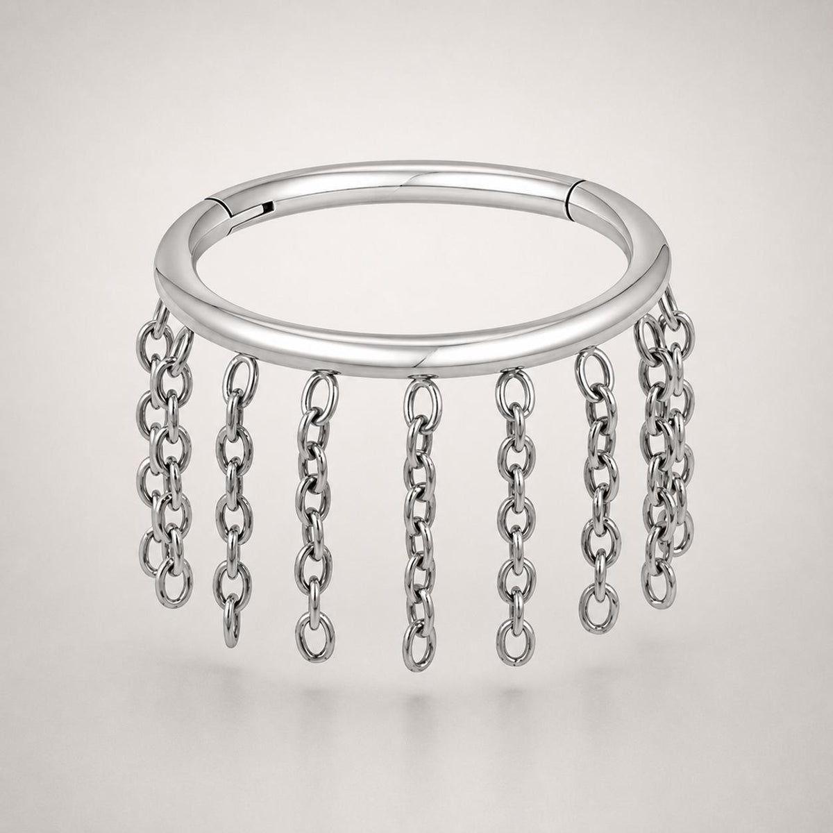 Titanium Triple Chain Septum Clicker detail 12