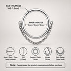 Titanium Triple Chain Septum Clicker detail 17