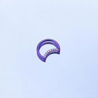 Titanium Crescent Moon Septum Clicker detail 7