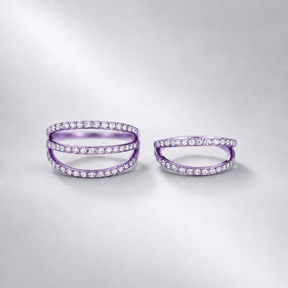 Titanium Double & Triple Row CZ Septum Clicker detail 13