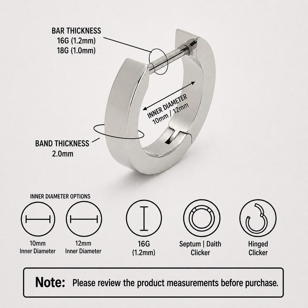 Titanium Thick D-Shape Septum Clicker detail 13