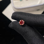 ETSY 4574941329 | IMAGE 4 | Crimson Moissanite Flat Back Stud