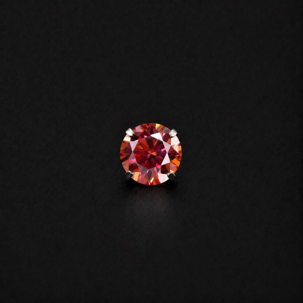 ETSY 4574941329 | IMAGE 7 | Crimson Moissanite Flat Back Stud