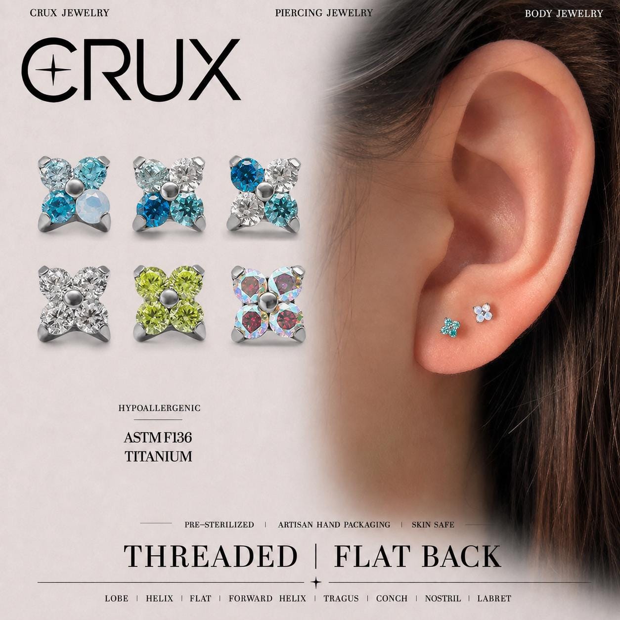 Crystal & Opal Clover - product image 1