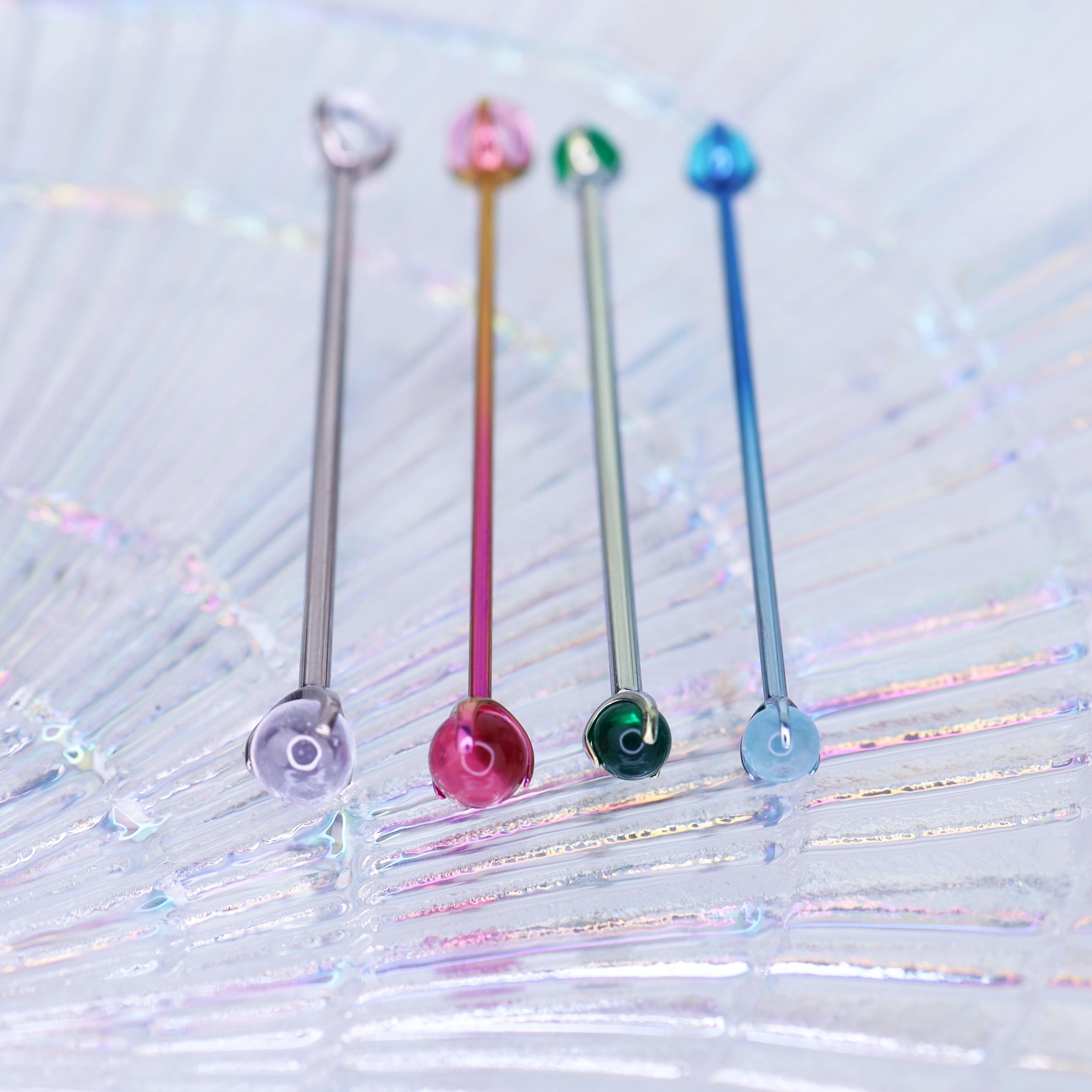 Crystal Sphere titanium industrial barbell, detail view 3