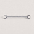 Crystal Sphere titanium industrial barbell, detail view 7