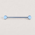 Crystal Sphere titanium industrial barbell, detail view 8