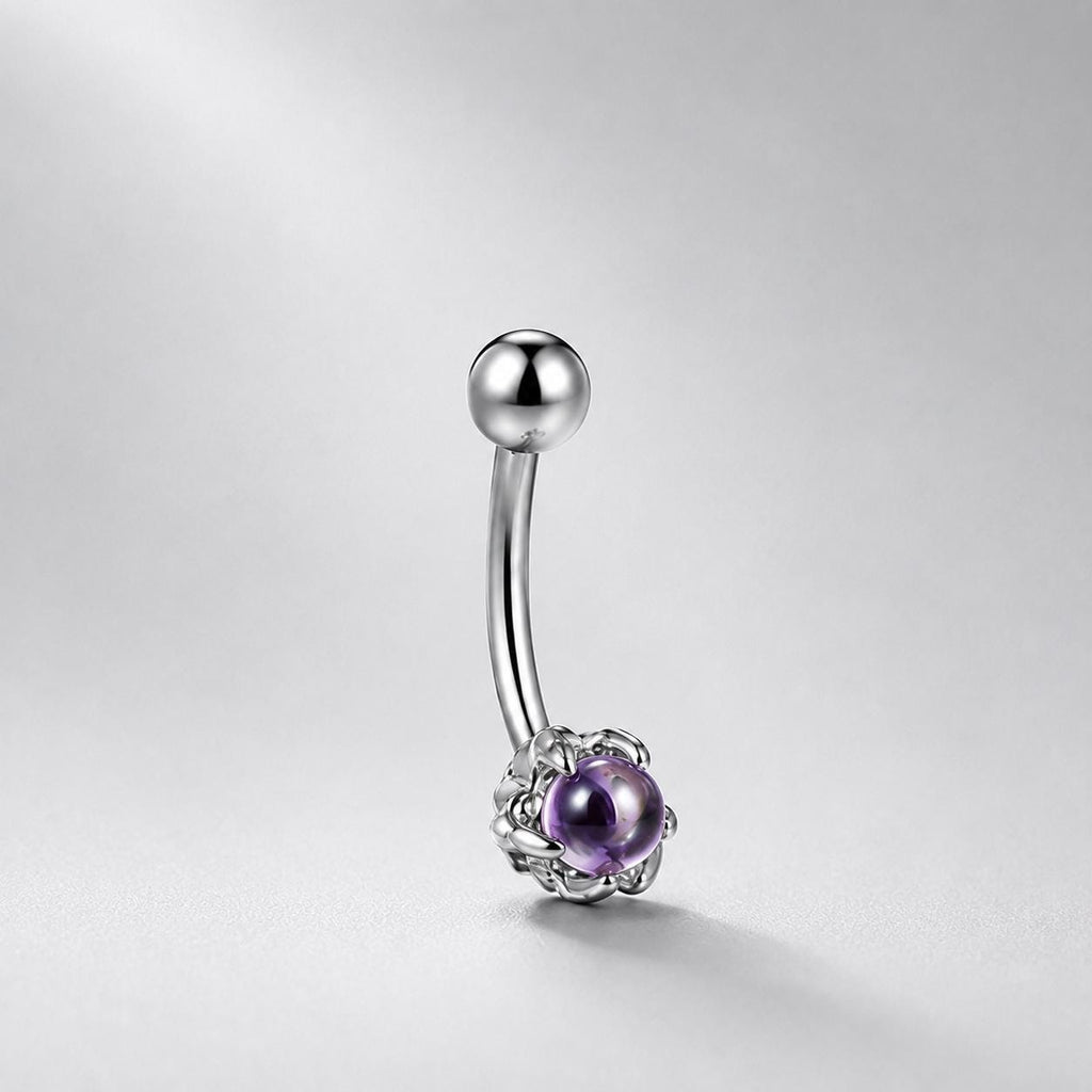 Dragon Claw Gem Titanium Eyebrow Barbell detail 6