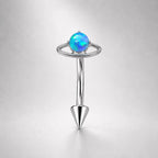 Saturn Opal Titanium Eyebrow Barbell detail 5