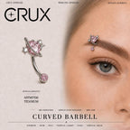Saturn Heart Titanium Eyebrow Barbell