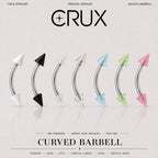 Acrylic Spike Titanium Eyebrow Barbell