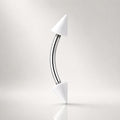 Acrylic Spike Titanium Eyebrow Barbell detail 4