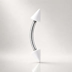 Acrylic Spike Titanium Eyebrow Barbell detail 4