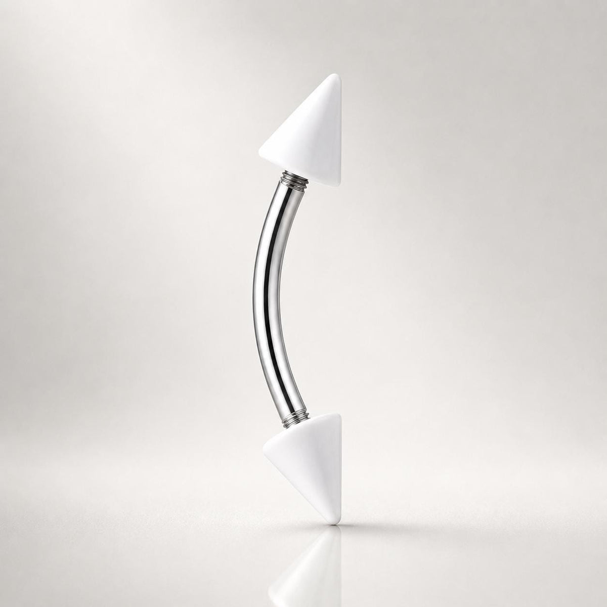 Acrylic Spike Titanium Eyebrow Barbell detail 4