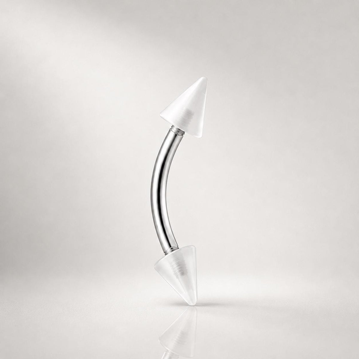 Acrylic Spike Titanium Eyebrow Barbell detail 6